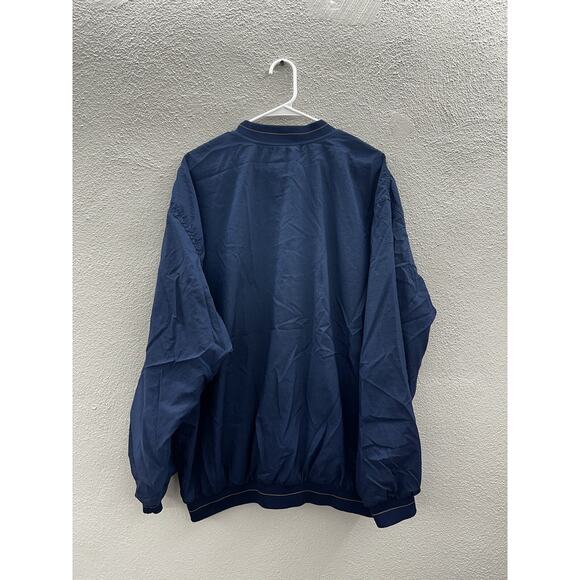 Swingster Windbreaker Size XL USA Today Blue Embroidered Long Sleeve V-Neck - Picture 8 of 12
